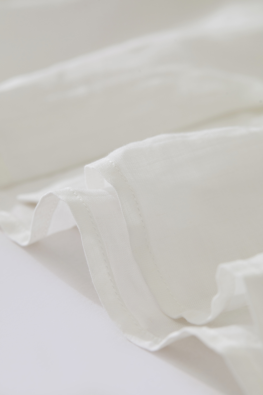 Lace Applique Ramie Shirt | AMII-AMII.com