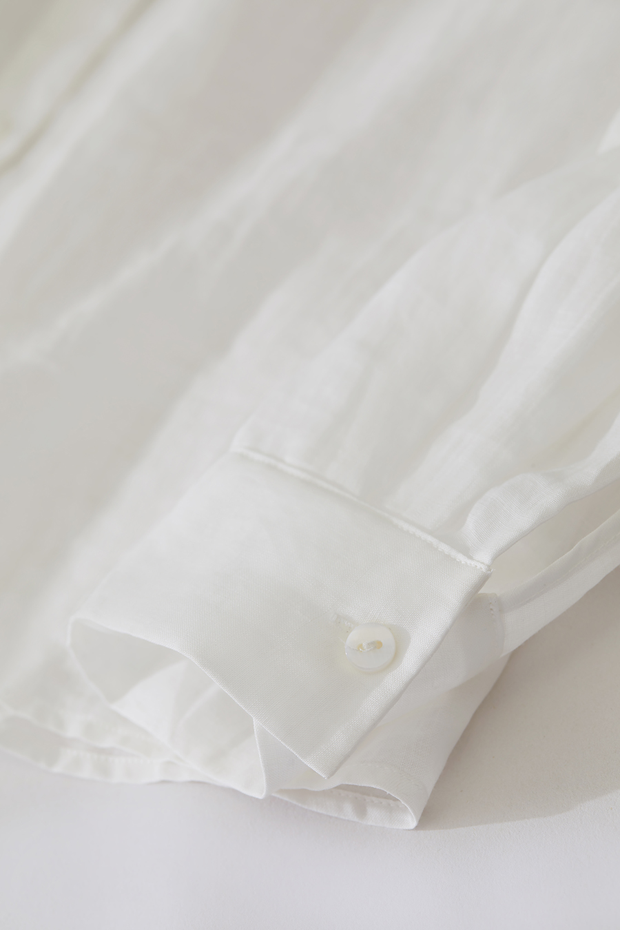 Lace Applique Ramie Shirt | AMII-AMII.com