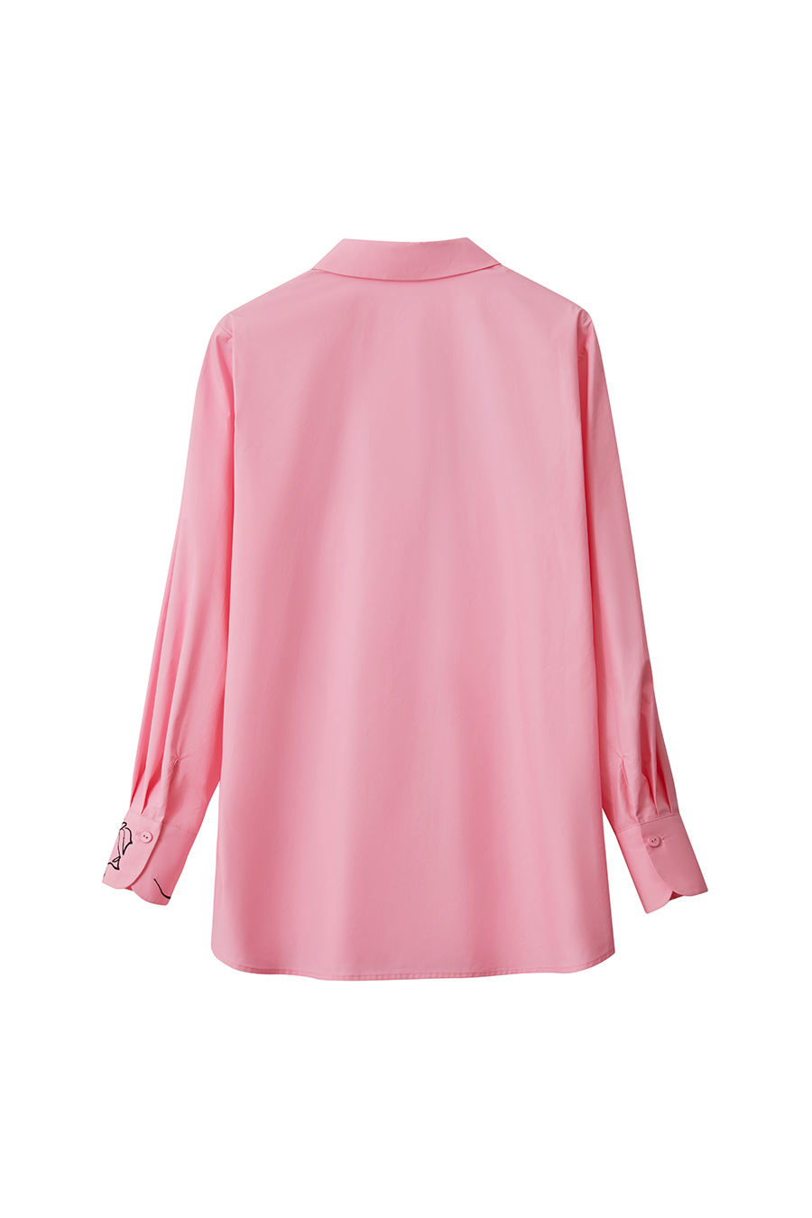 Rhinestone Embroidery All - Cotton Shirt|AMII-AMII.com