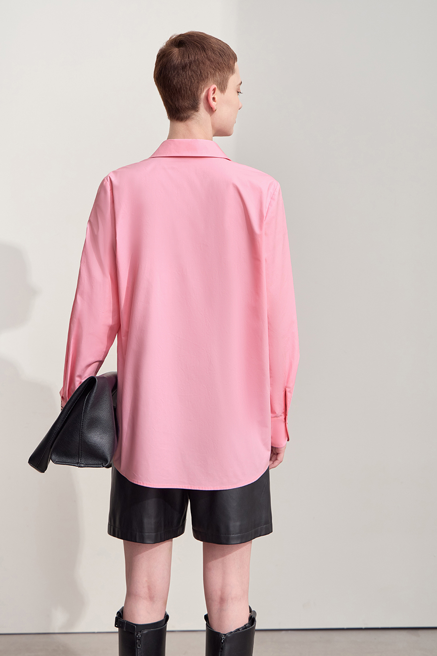 Rhinestone Embroidery All - Cotton Shirt|AMII-AMII.com