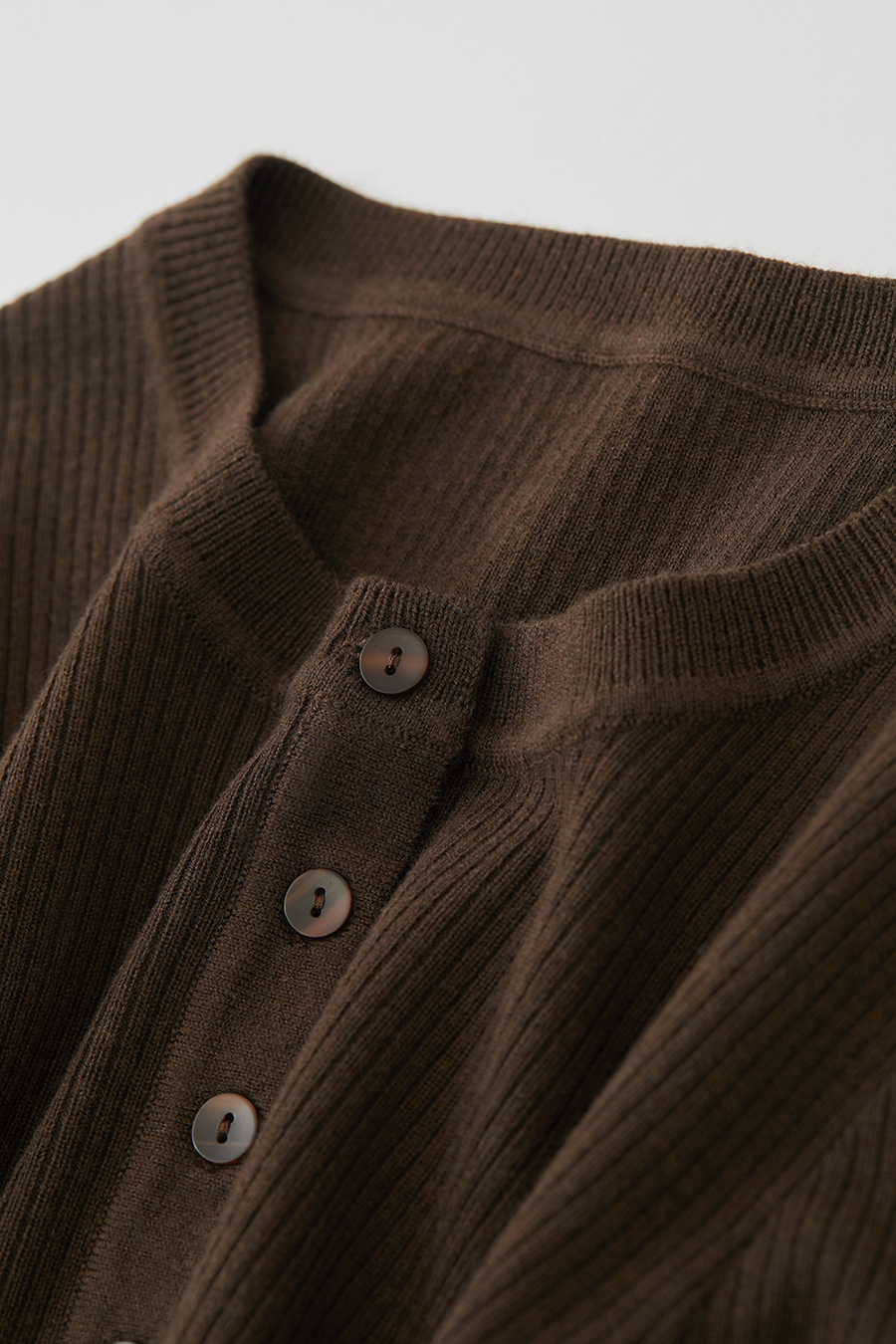 Crew Neck Short Knit Cardigan|AMII-AMII.com