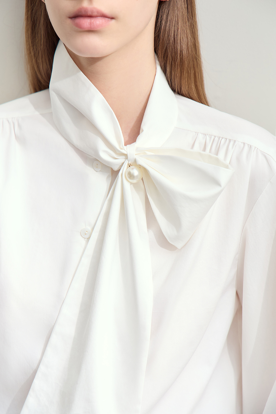 Lantern Sleeve Sash Shirt