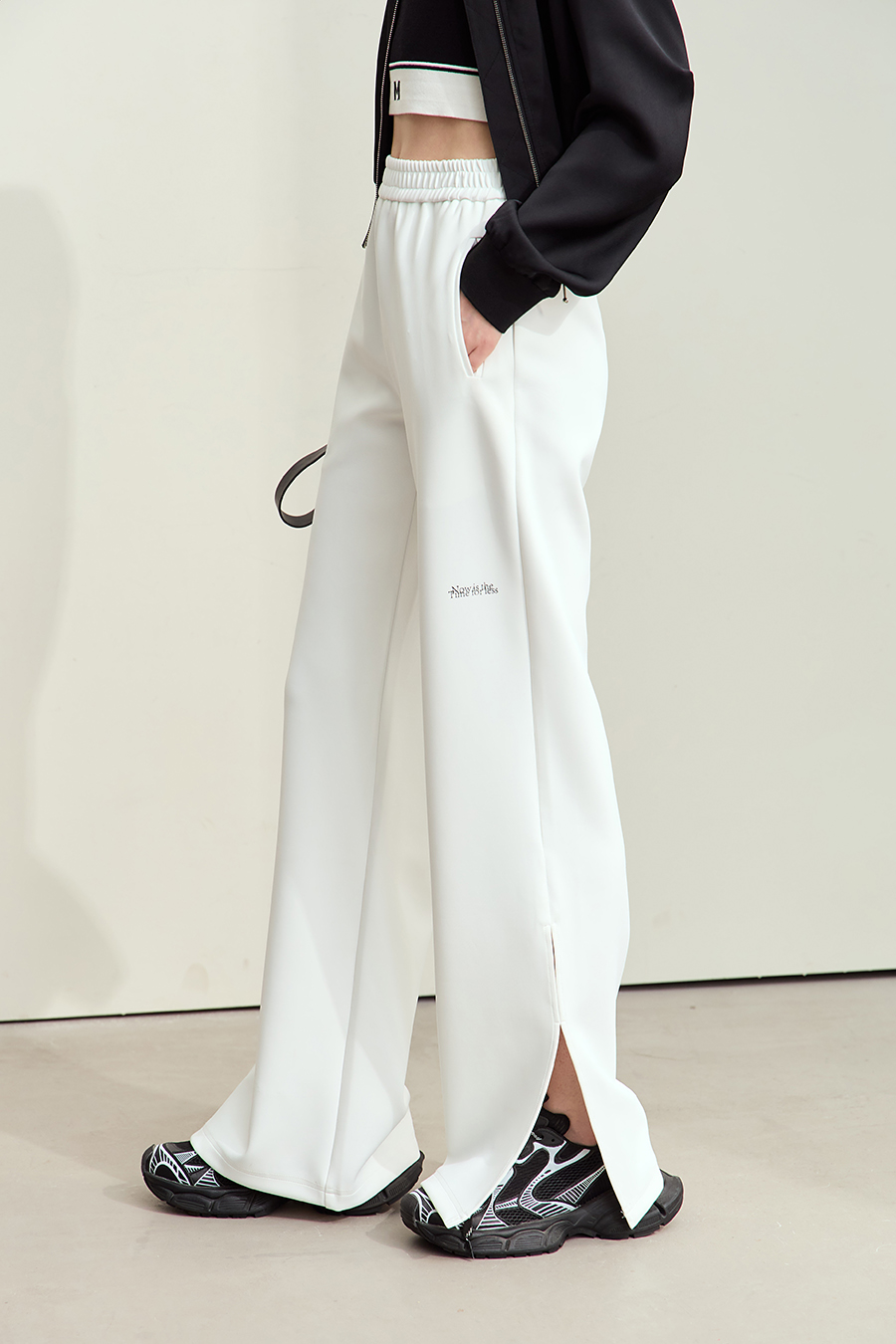 Air-layer Wide Leg Casual Pants