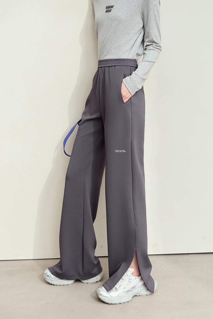 Air-layer Wide Leg Casual Pants