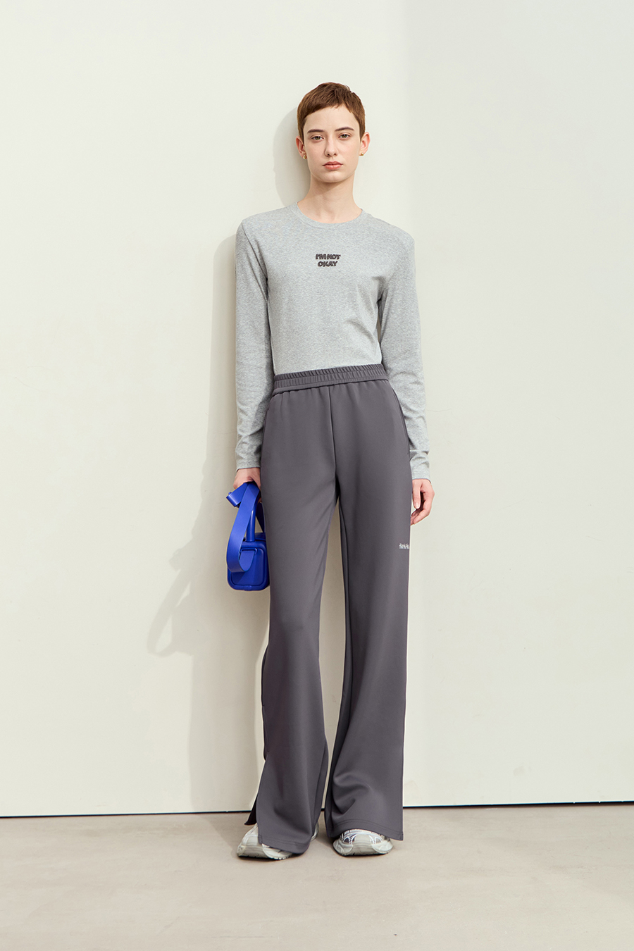 Air-layer Wide Leg Casual Pants