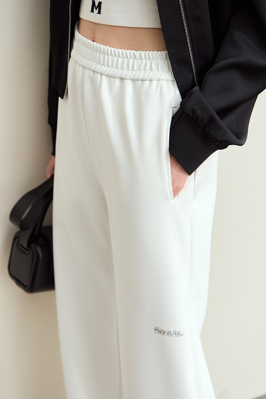 Air-layer Wide Leg Casual Pants