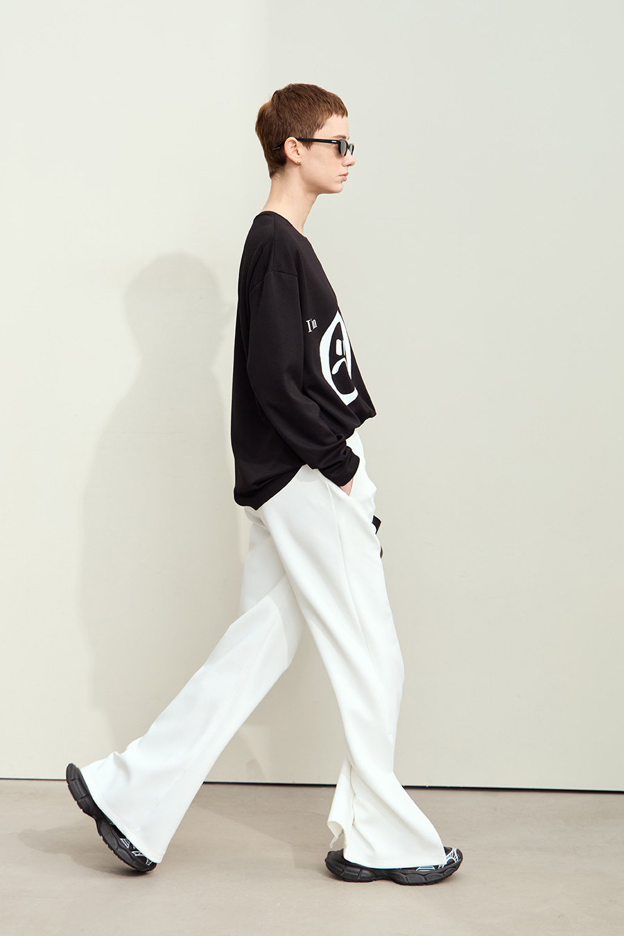 Air-layer Wide Leg Casual Pants