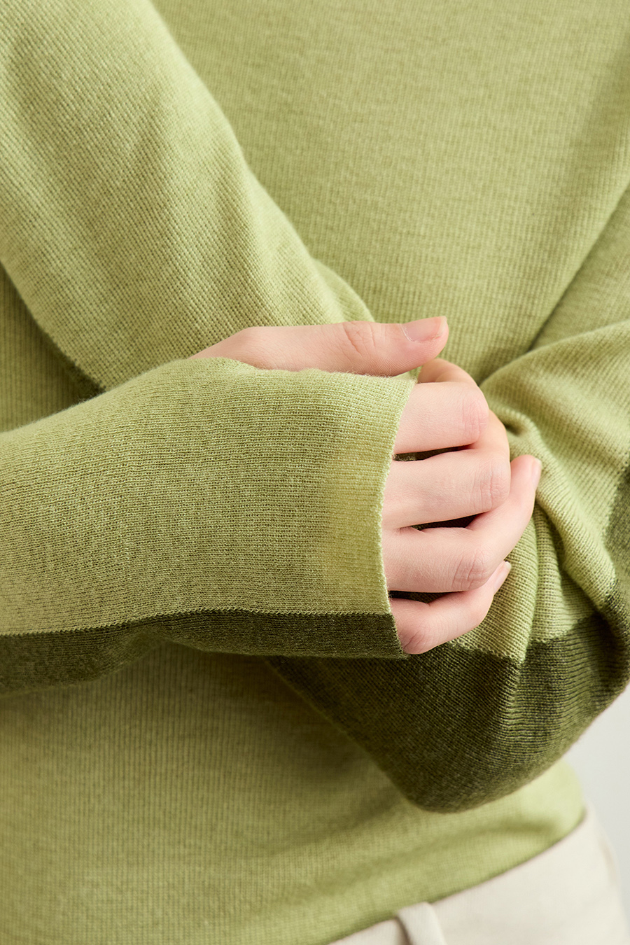 Turtleneck Color Block Sweater|AMII-AMII.com