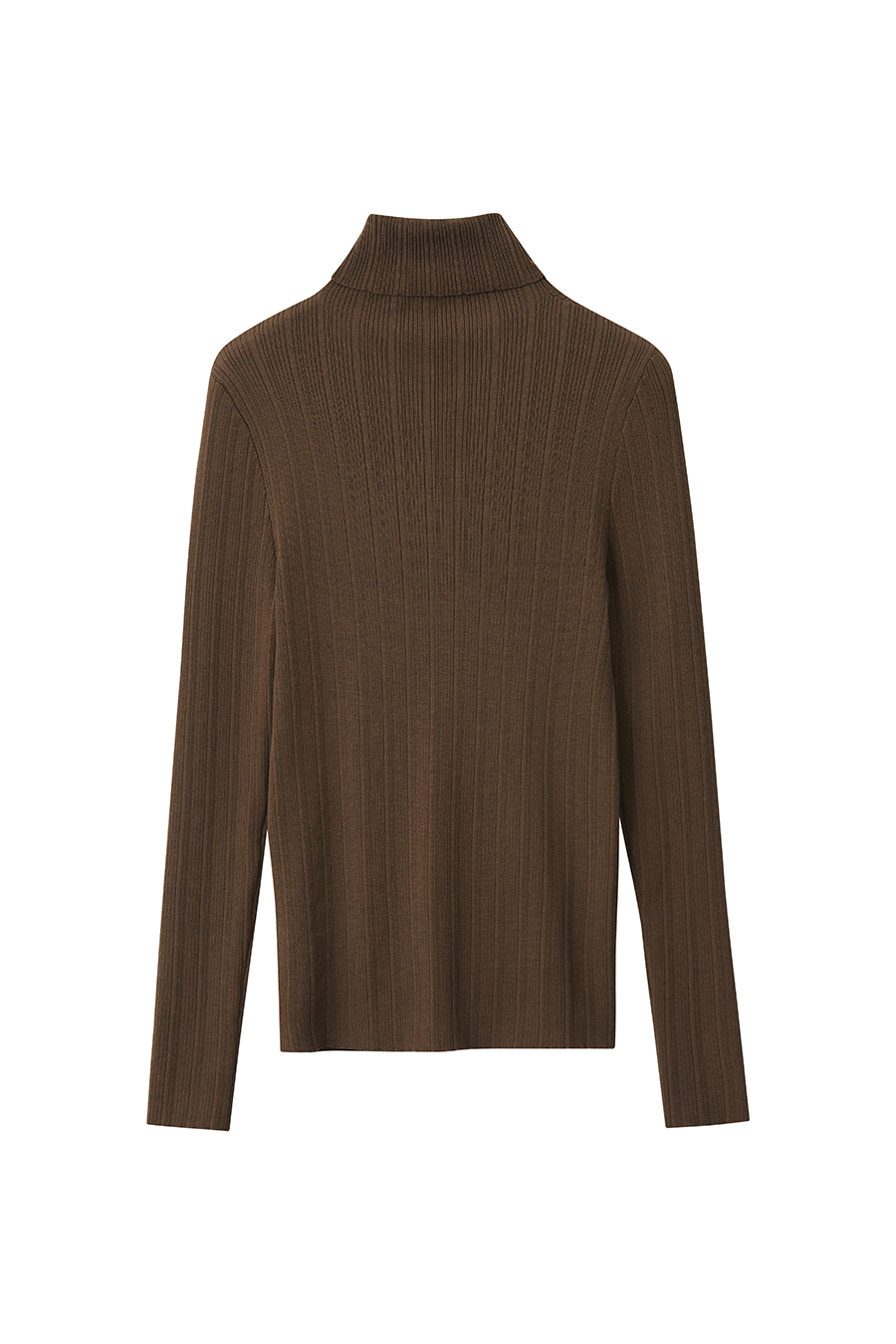 Textured Spliced High Neck Sweater|AMII-AMII.com