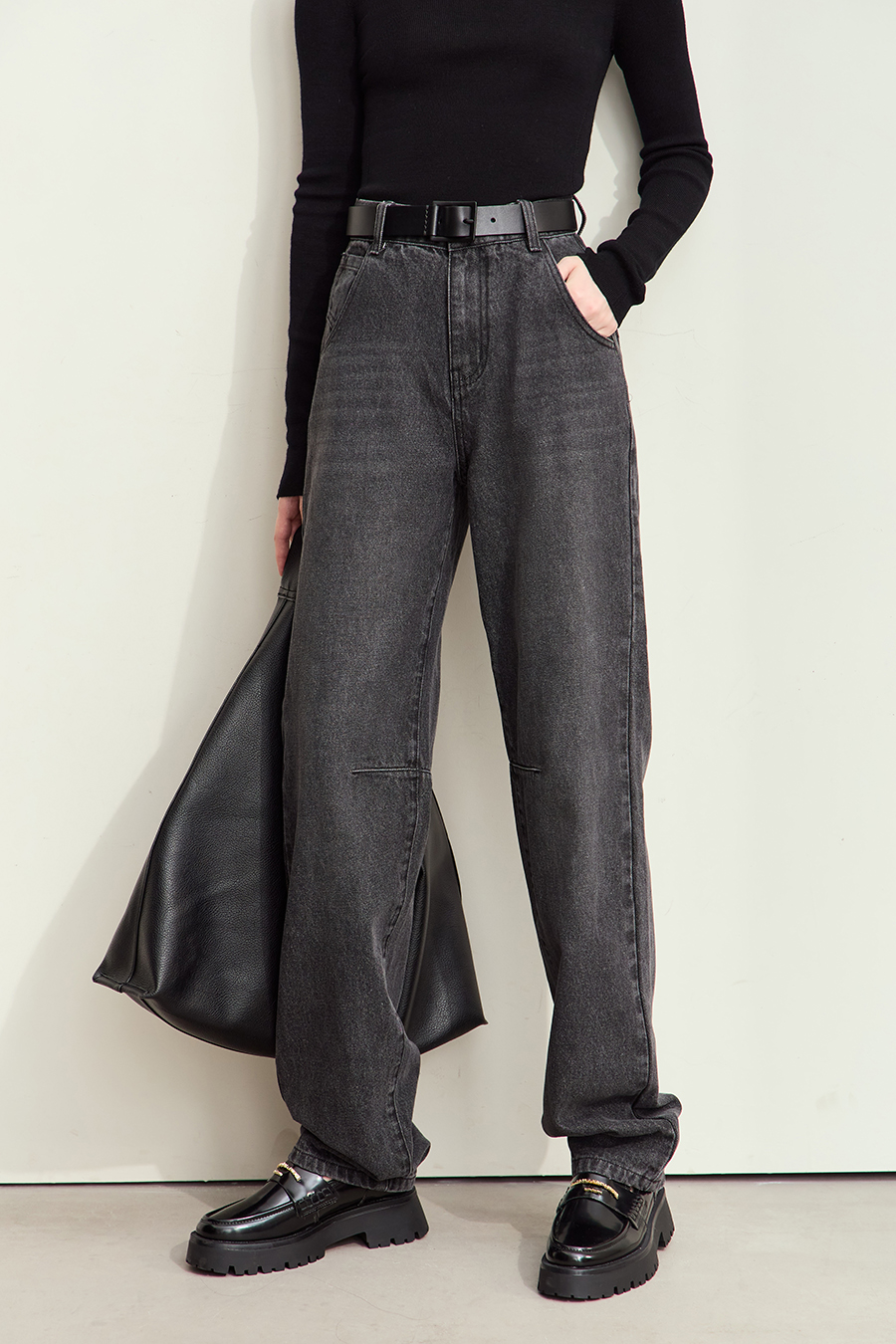 Cotton Loose Denim Pants|AMII-AMII.com