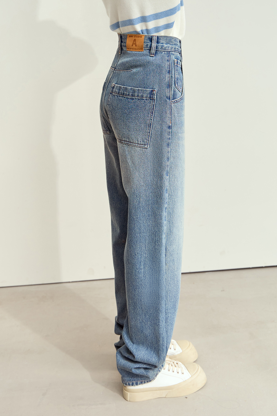 Cotton Loose Denim Pants|AMII-AMII.com