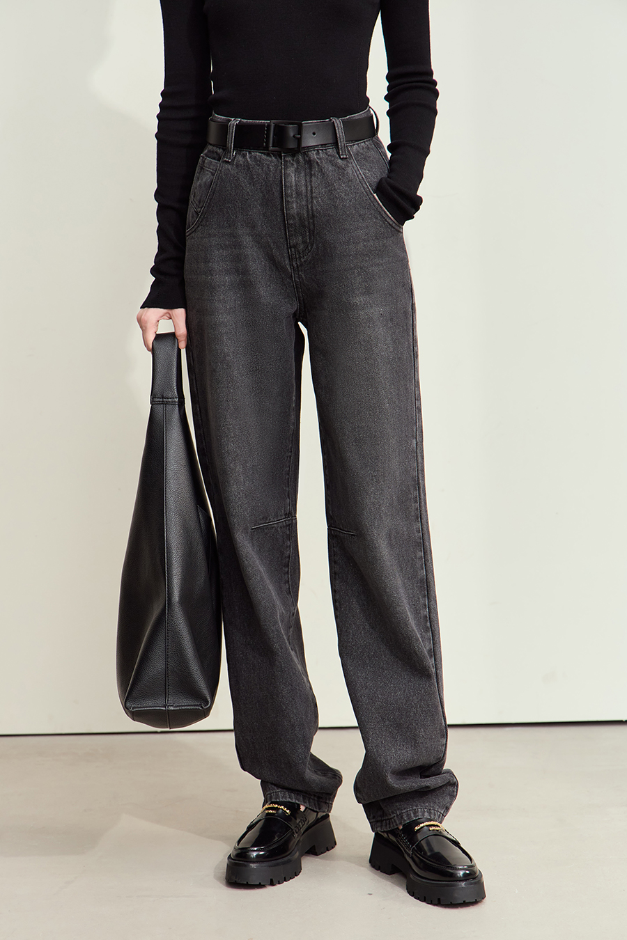 Cotton Loose Denim Pants|AMII-AMII.com