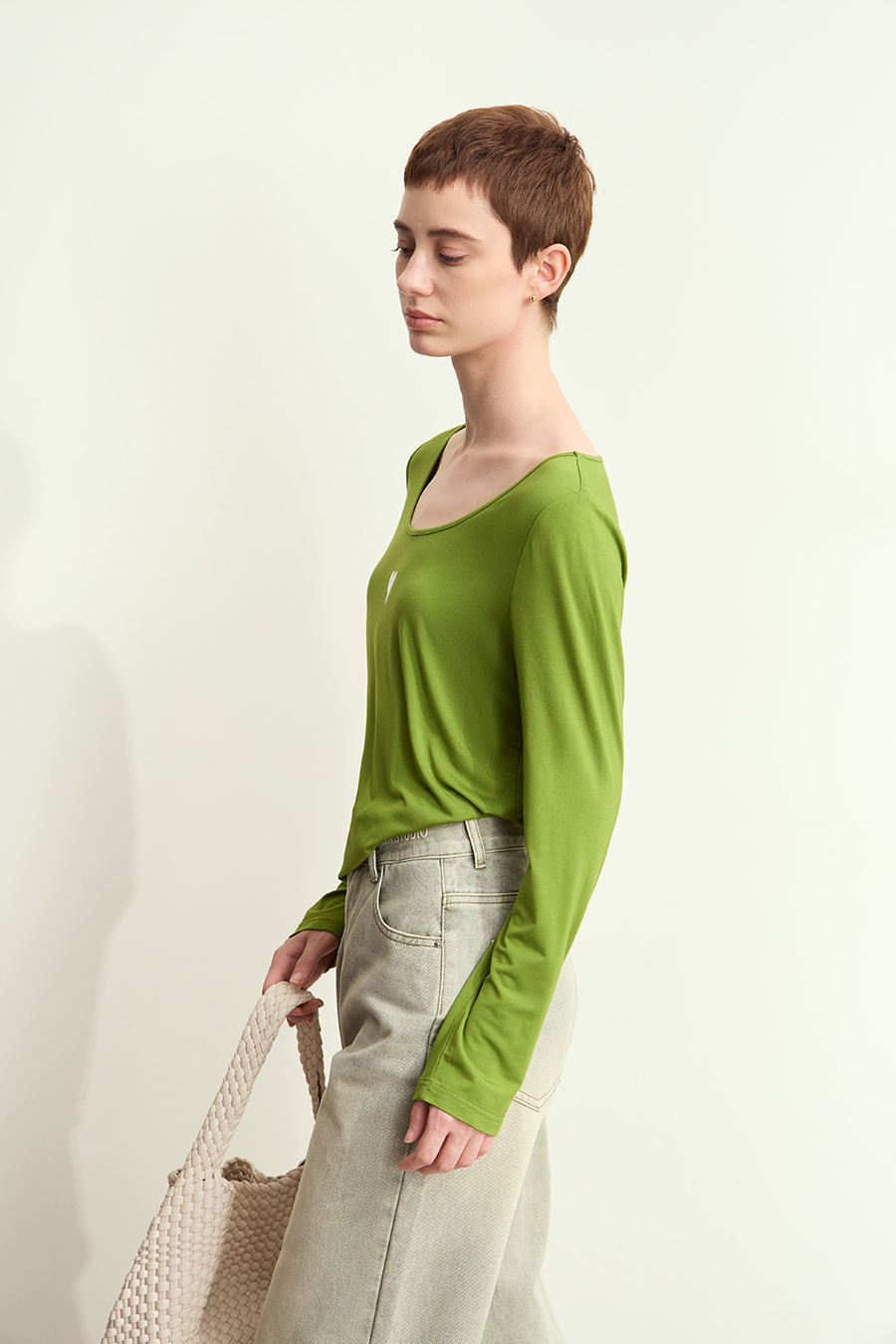 Crew Neck Heart Print T-shirt