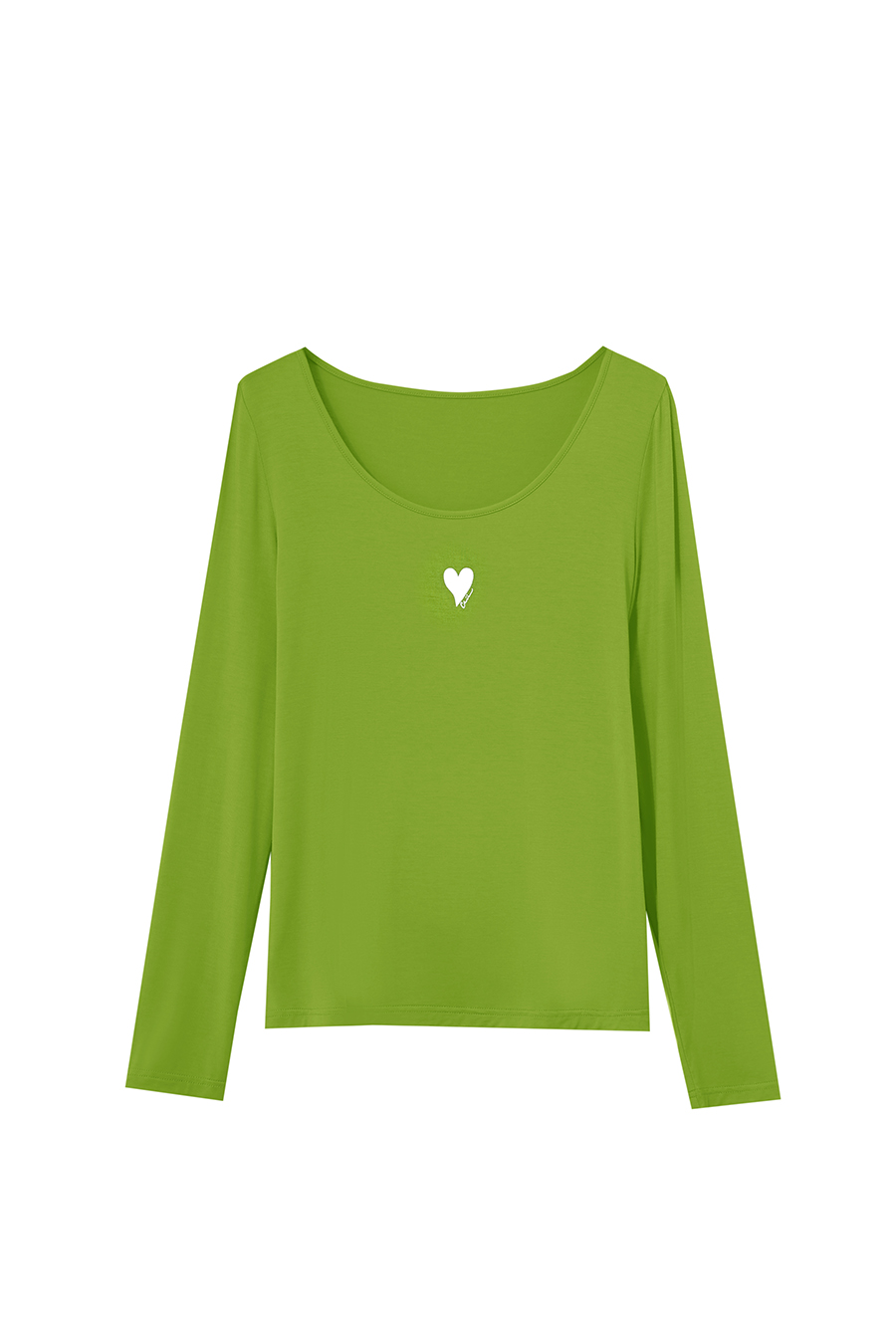 Crew Neck Heart Print T-shirt