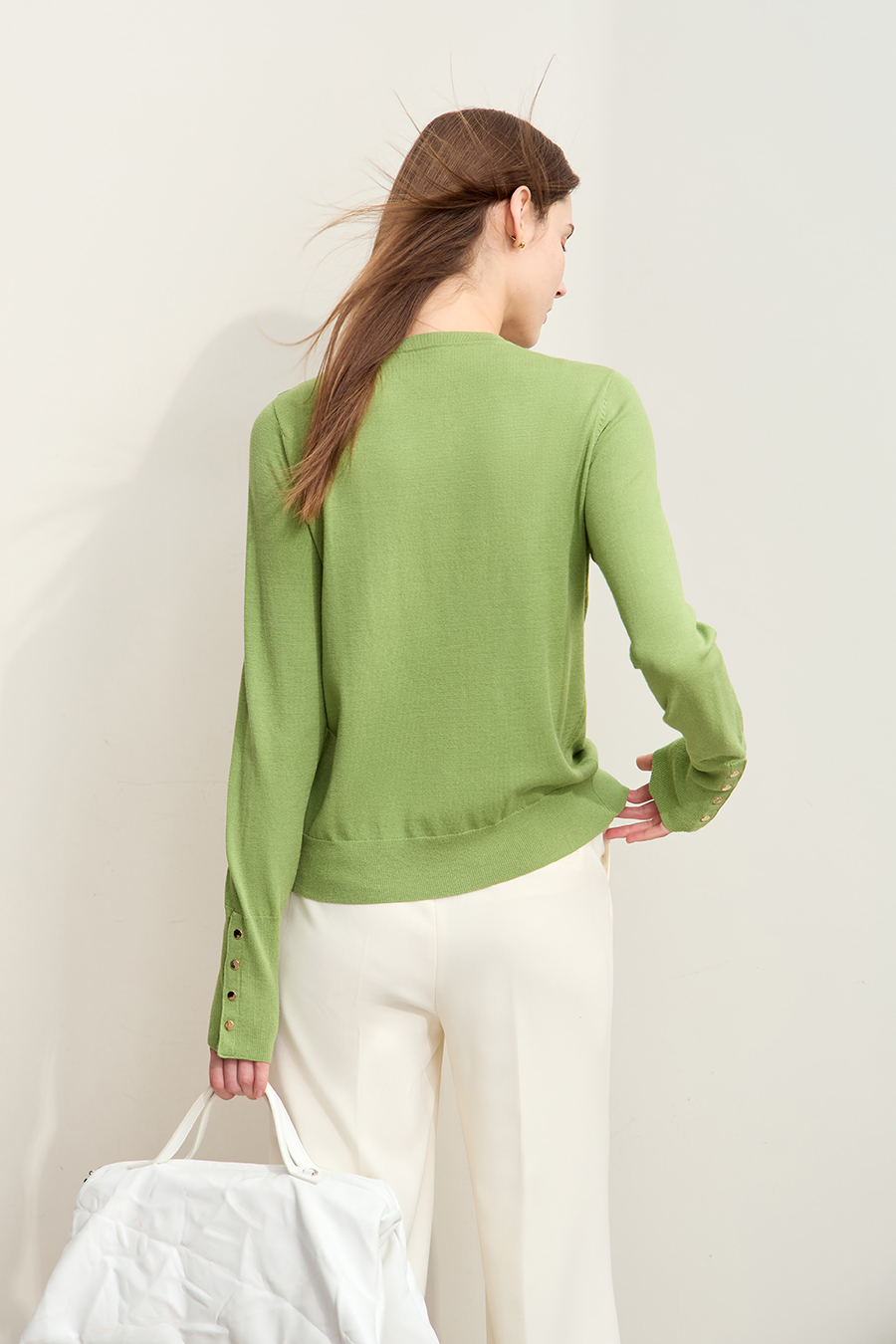 Metal Button Knitted Cardigan|AMII-AMII.com