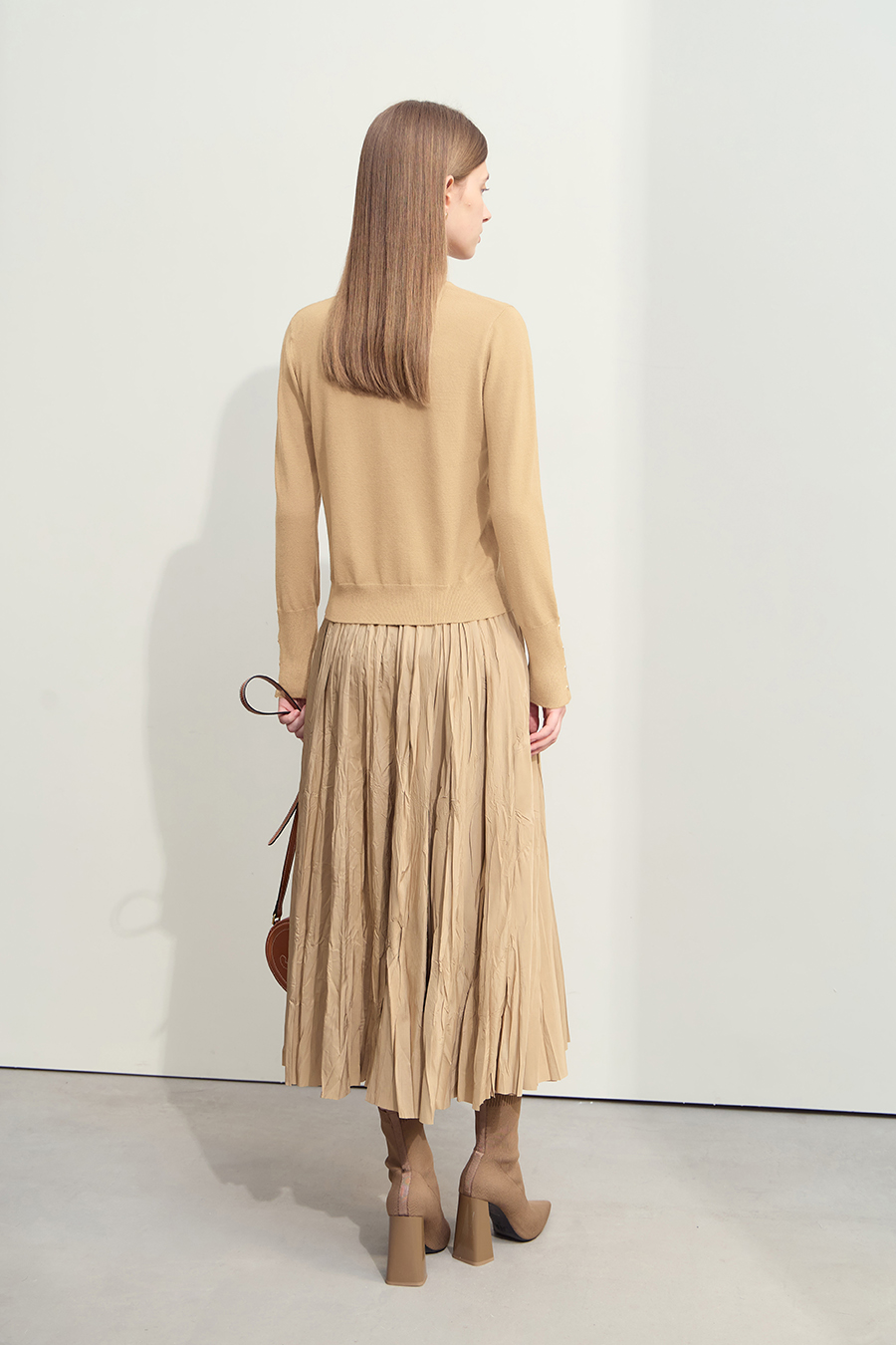 Metal Button Knitted Cardigan|AMII-AMII.com