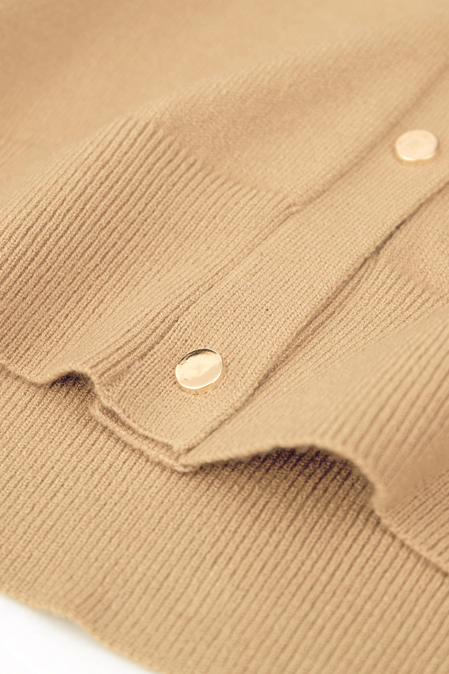 Metal Button Knitted Cardigan|AMII-AMII.com