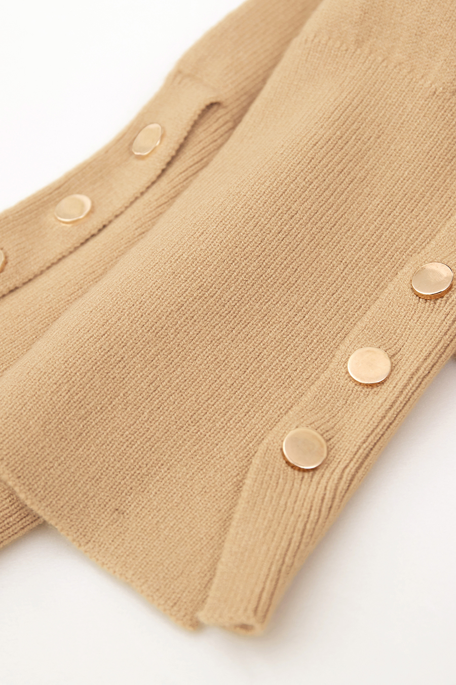 Metal Button Knitted Cardigan|AMII-AMII.com