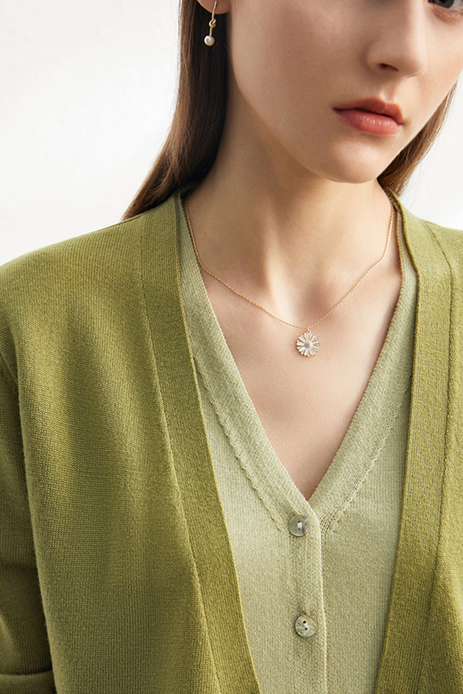 Fake Two - piece Knitted Cardigan|AMII-AMII.com