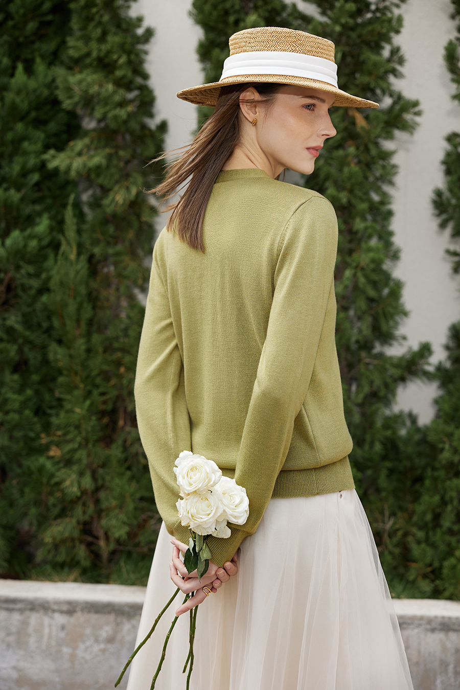 Fake Two - piece Knitted Cardigan|AMII-AMII.com