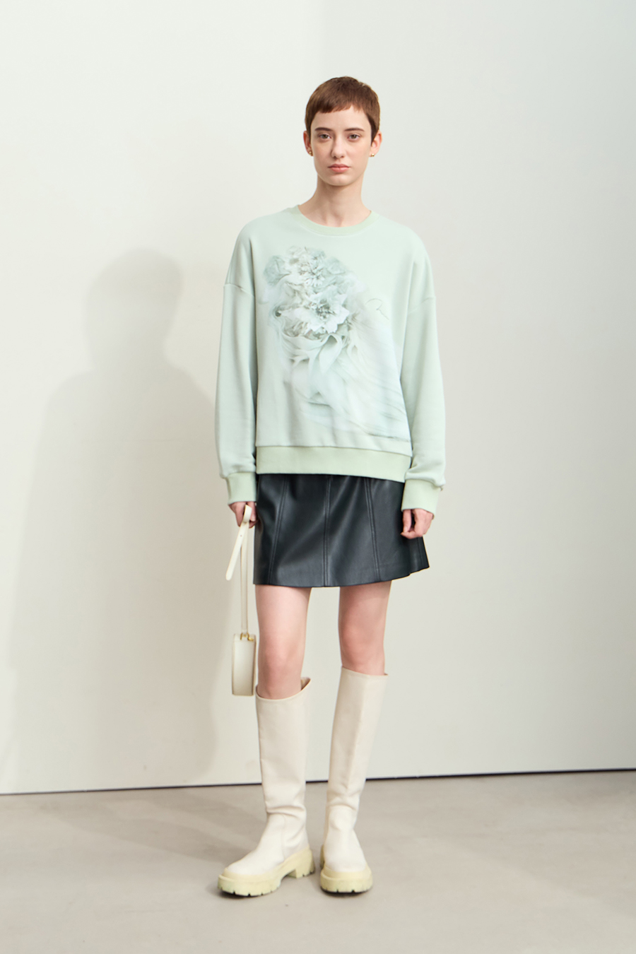 Art Printed & Embroidered Sweatshirt