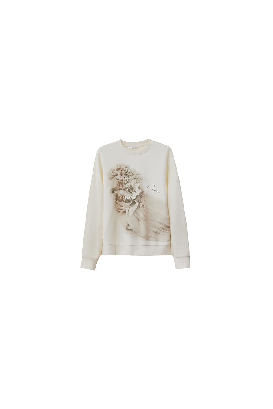 Art Printed & Embroidered Sweatshirt
