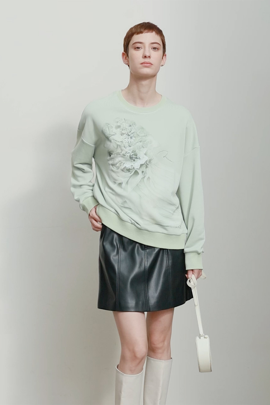 Art Printed & Embroidered Sweatshirt