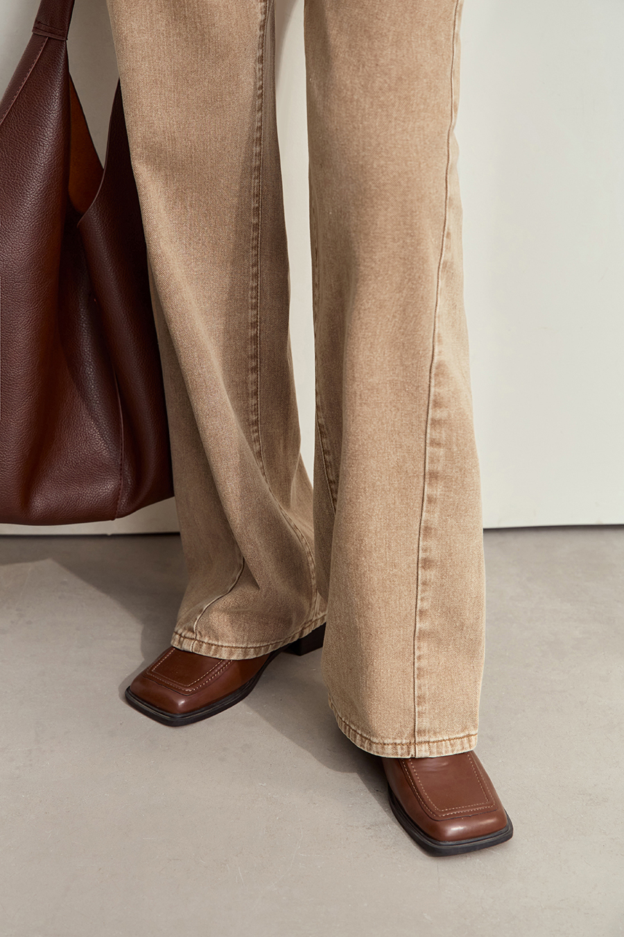 Distressed Washed Denim Long Pants|AMII-AMII.com