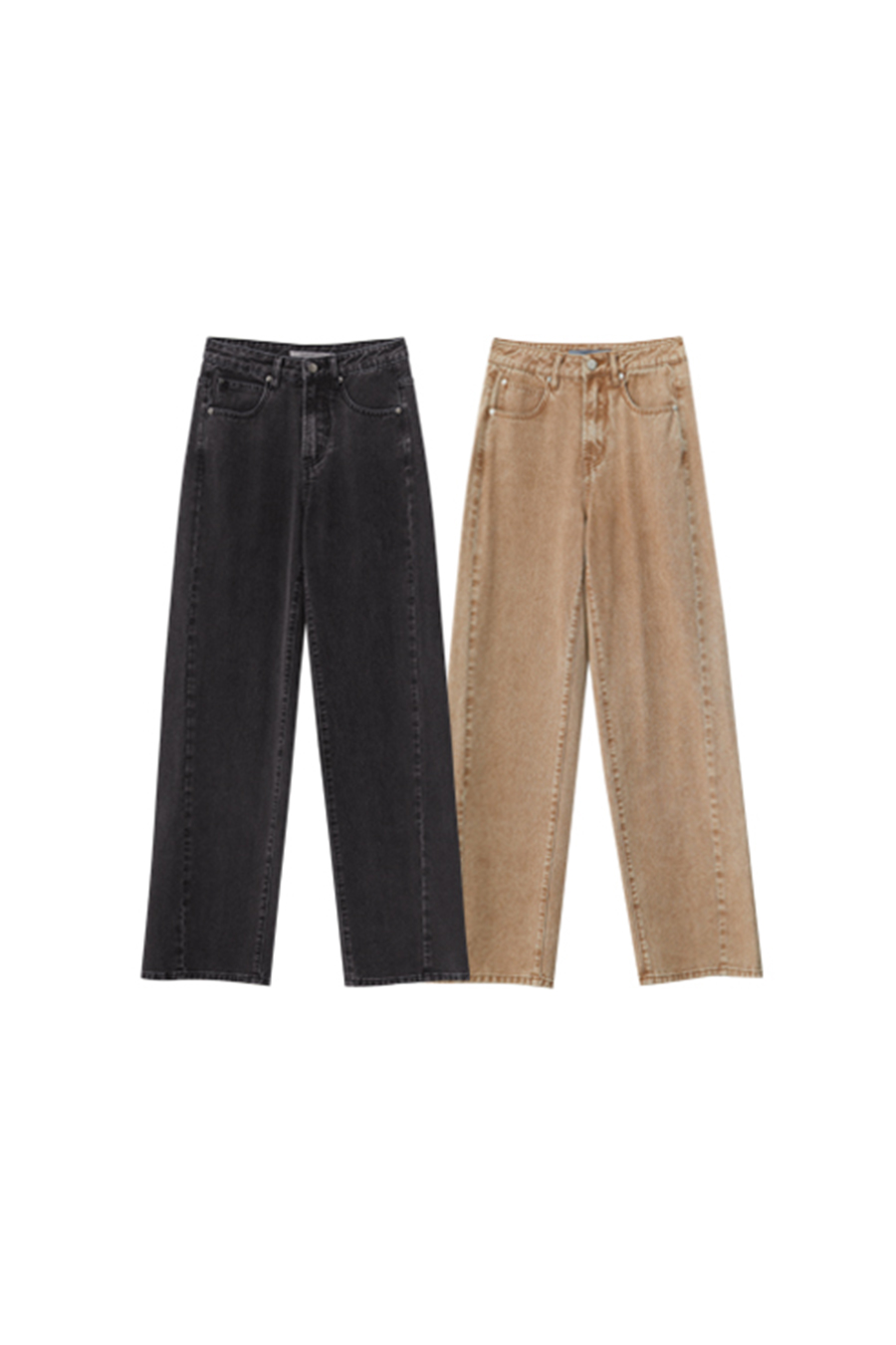 Distressed Washed Denim Long Pants|AMII-AMII.com