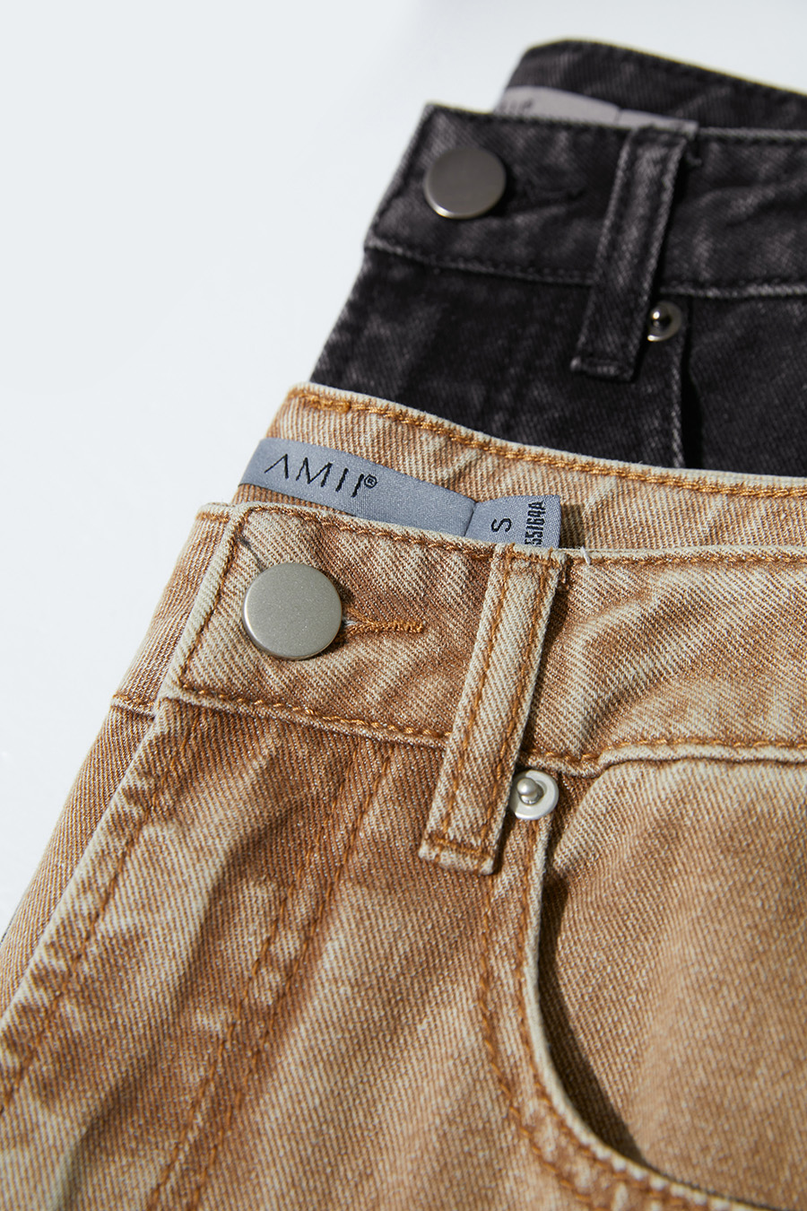 Distressed Washed Denim Long Pants|AMII-AMII.com
