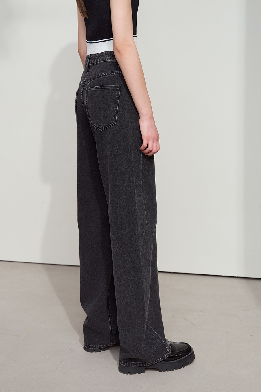 Distressed Washed Denim Long Pants|AMII-AMII.com