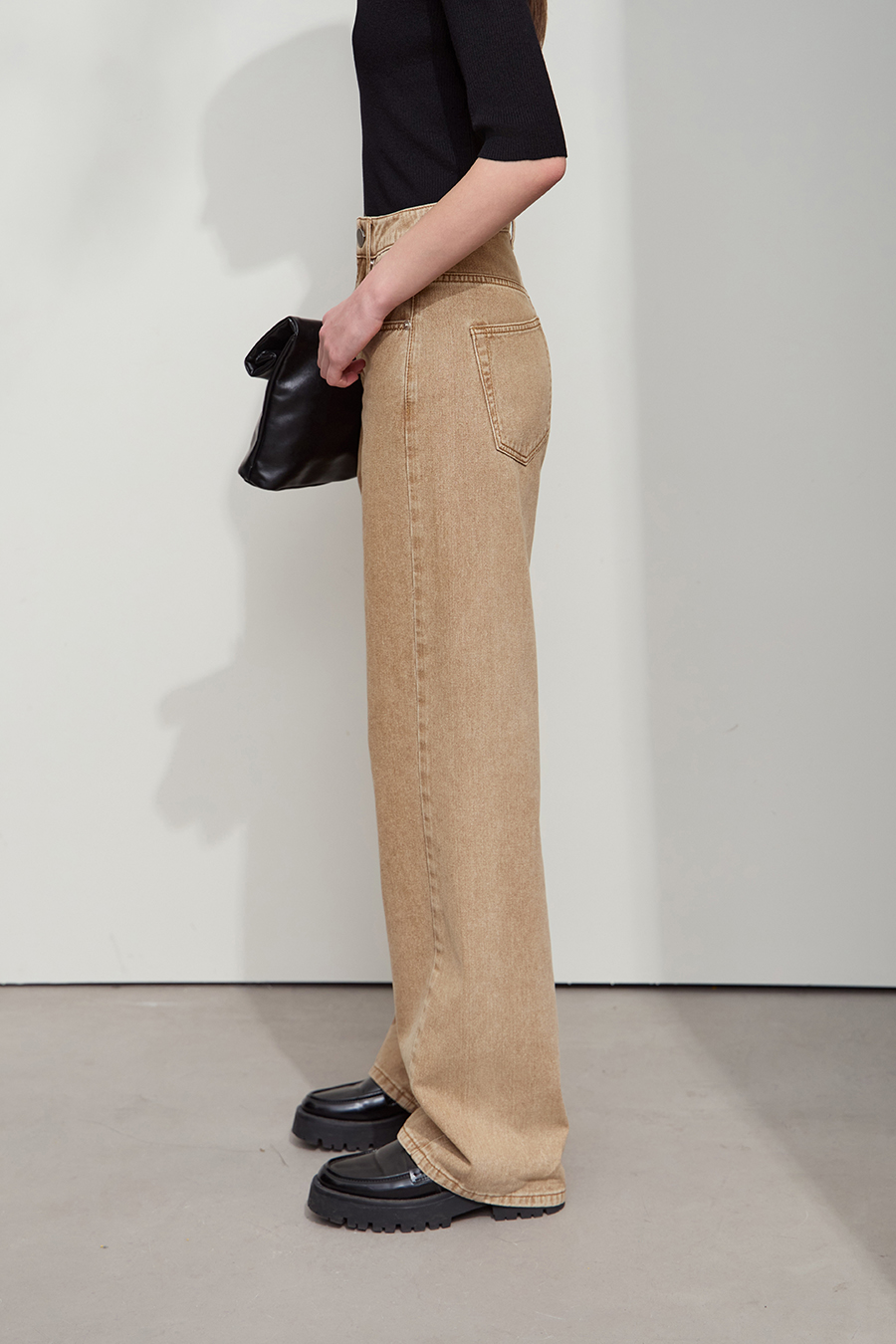 Distressed Washed Denim Long Pants|AMII-AMII.com