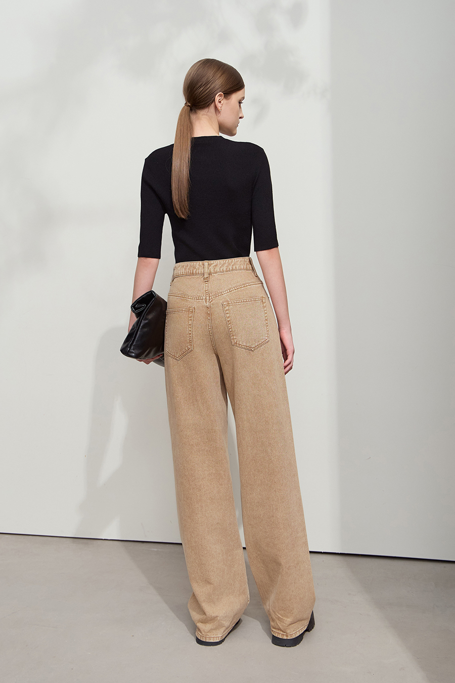 Distressed Washed Denim Long Pants|AMII-AMII.com