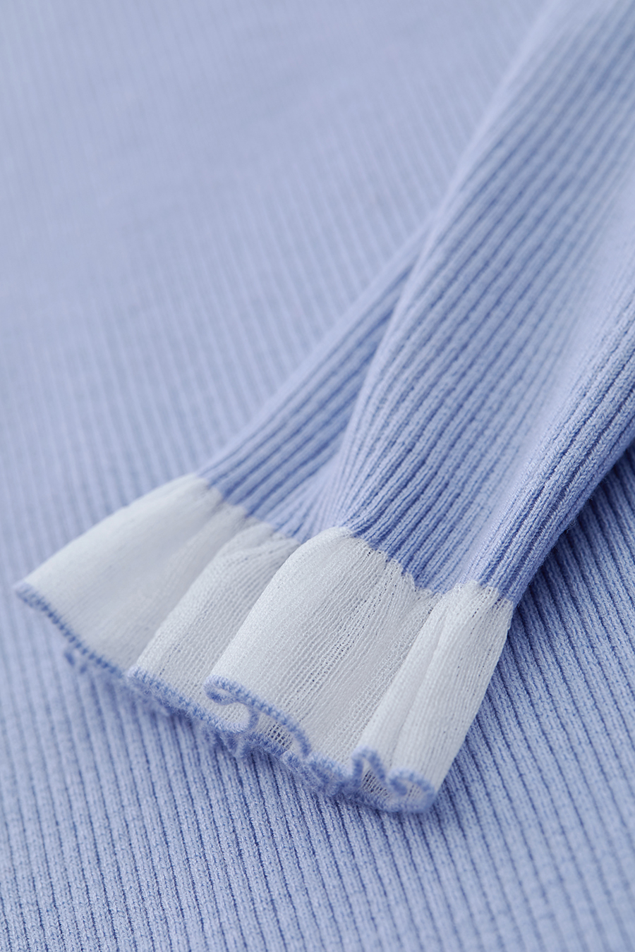 Organza Trimmed Sweater|AMII-AMII.com