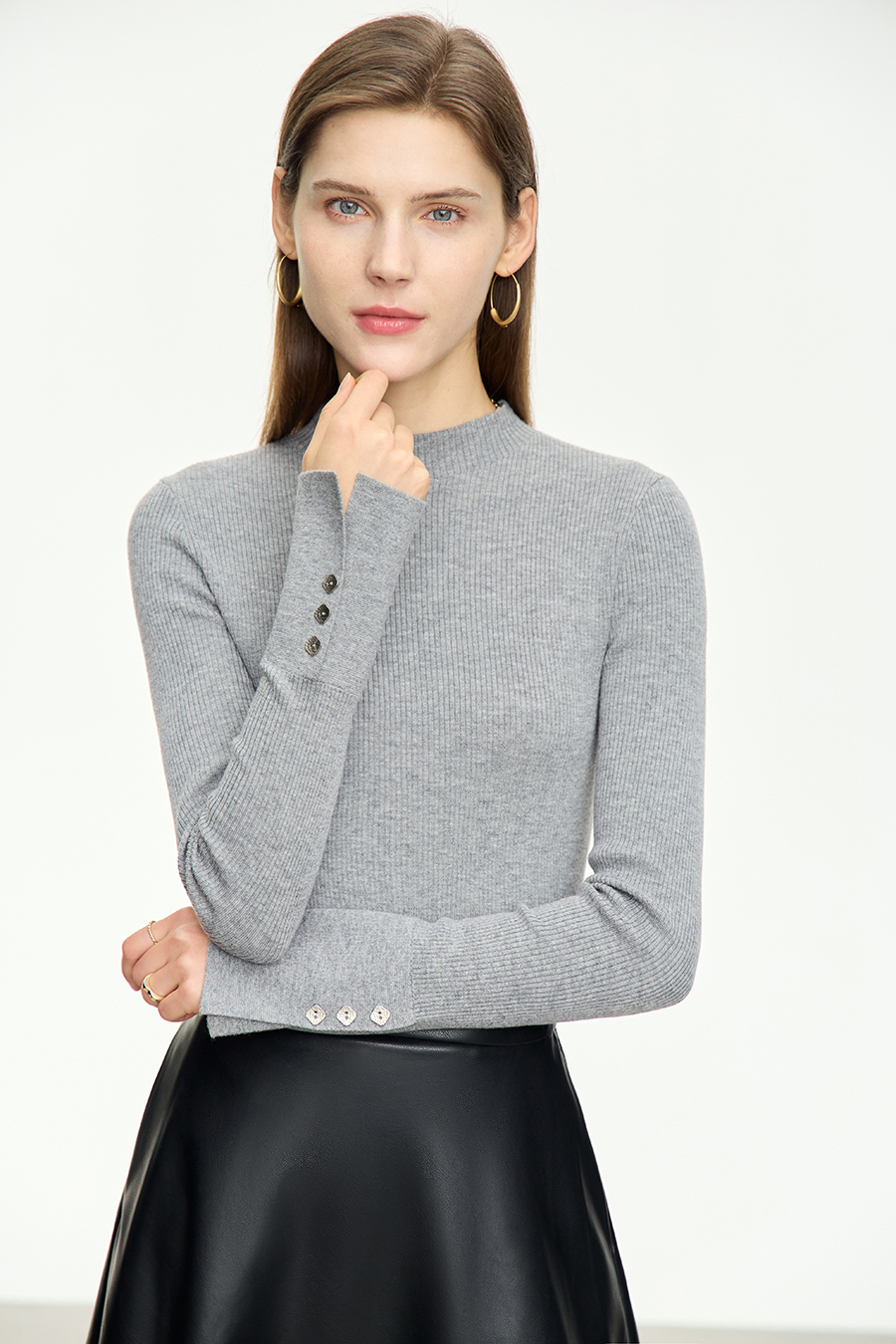 Slim Fit Turtleneck Sweater|AMII-AMII.com