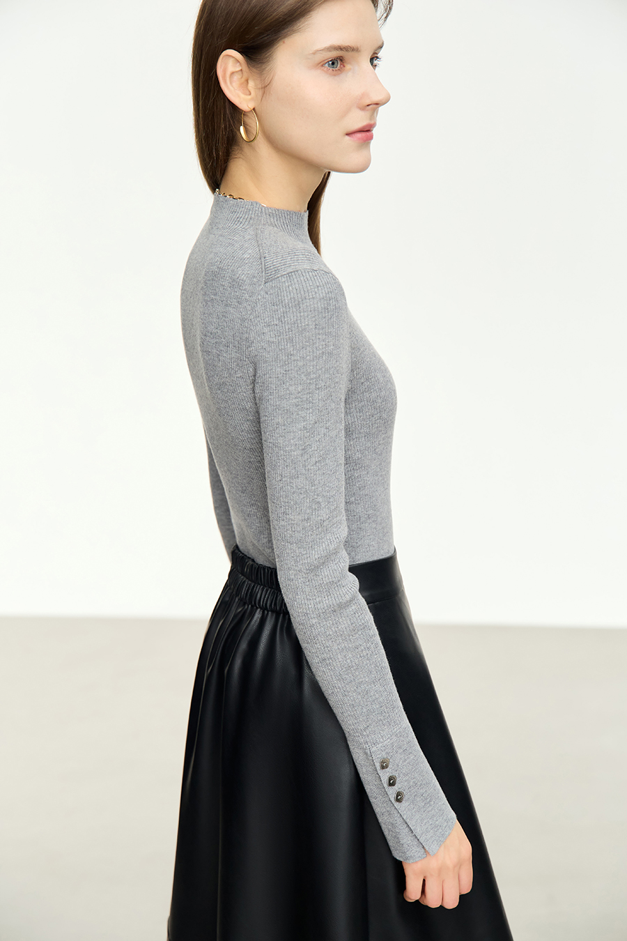 Slim Fit Turtleneck Sweater|AMII-AMII.com