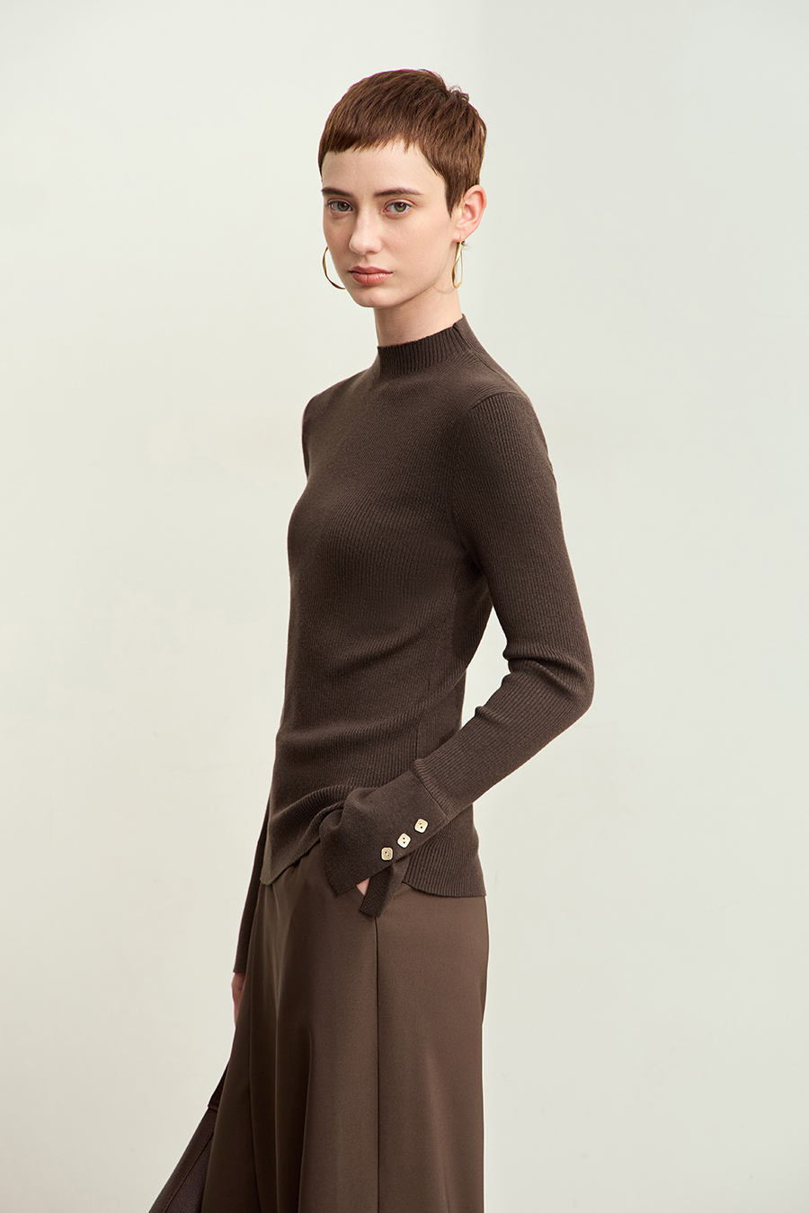 Slim Fit Turtleneck Sweater|AMII-AMII.com