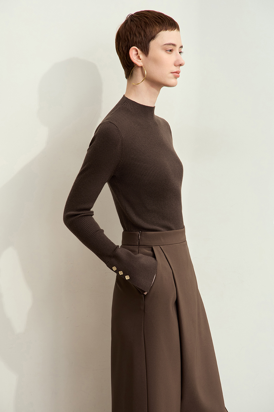 Slim Fit Turtleneck Sweater|AMII-AMII.com