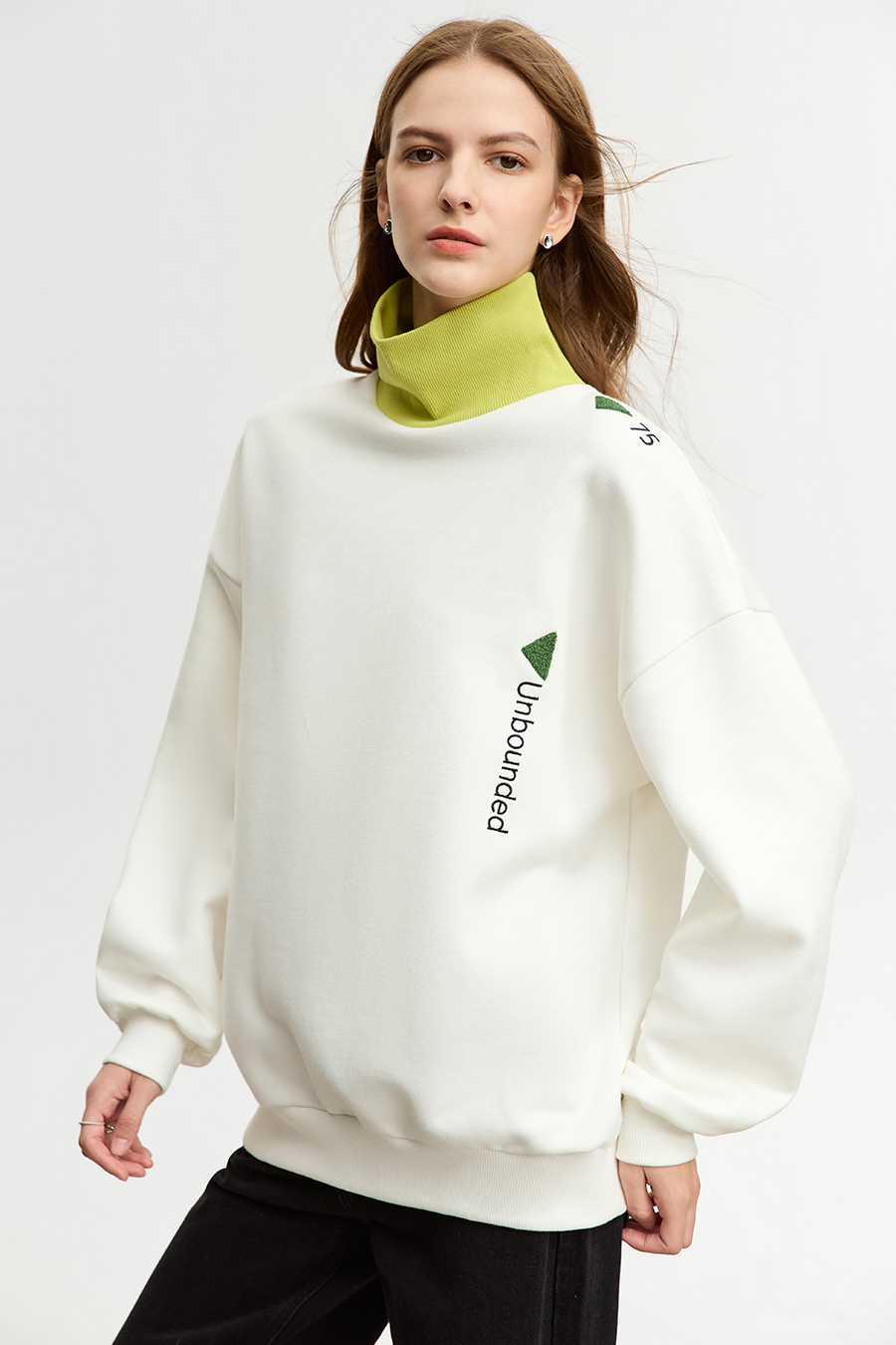 Loose Drop-shoulder Fleece Sweatshirt