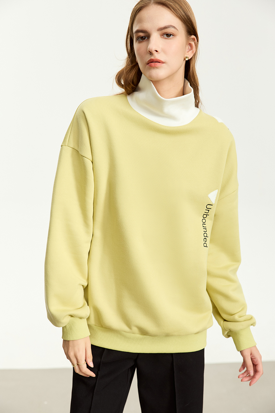 Loose Drop-shoulder Fleece Sweatshirt
