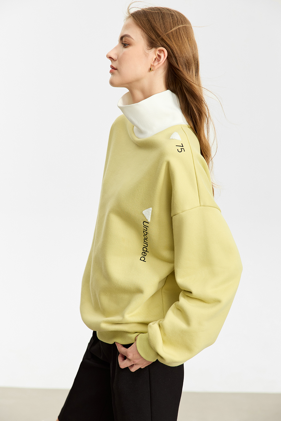 Loose Drop-shoulder Fleece Sweatshirt