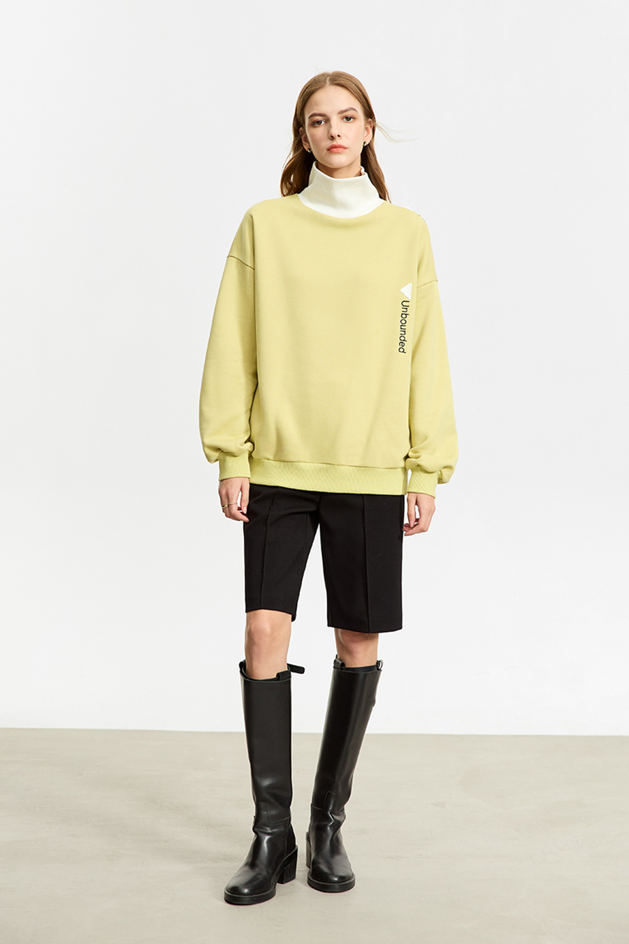 Loose Drop-shoulder Fleece Sweatshirt