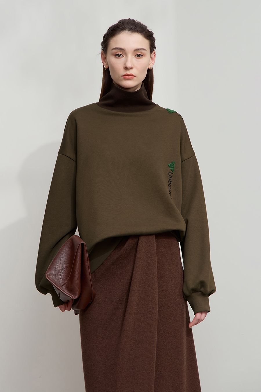 Loose Drop-shoulder Fleece Sweatshirt