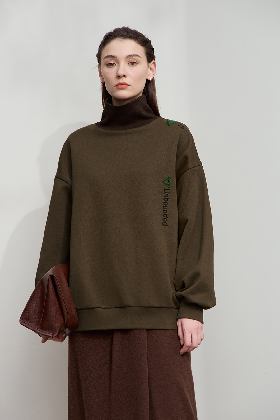 Loose Drop-shoulder Fleece Sweatshirt