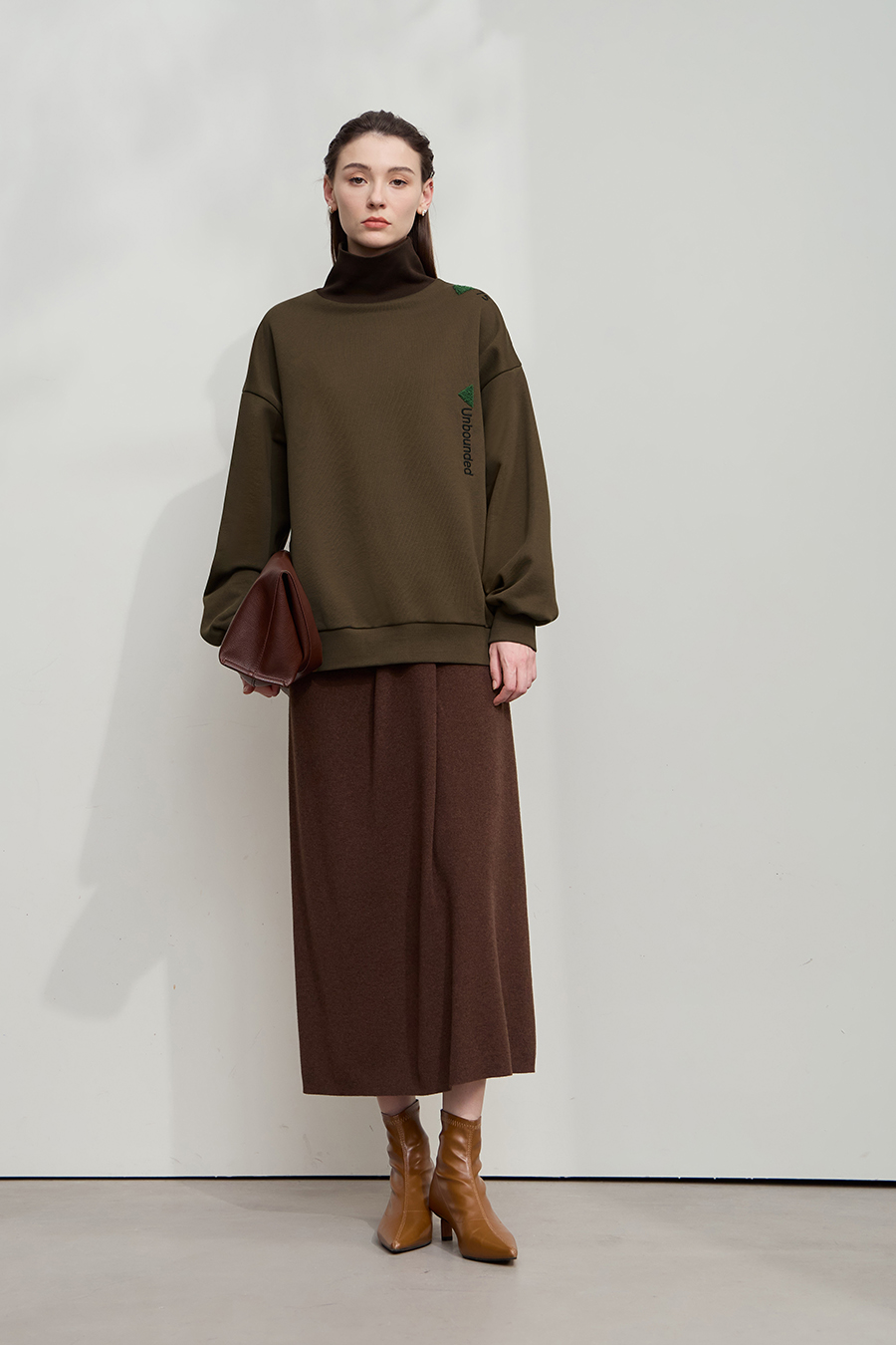 Loose Drop-shoulder Fleece Sweatshirt