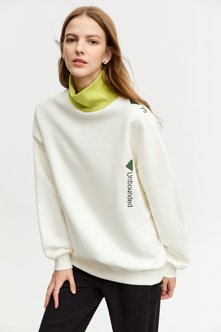 Loose Drop-shoulder Fleece Sweatshirt