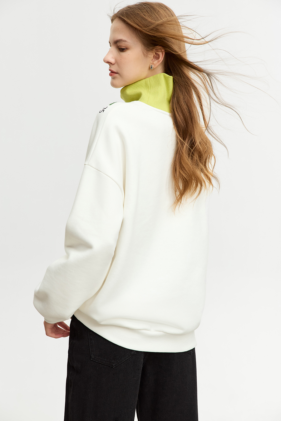 Loose Drop-shoulder Fleece Sweatshirt
