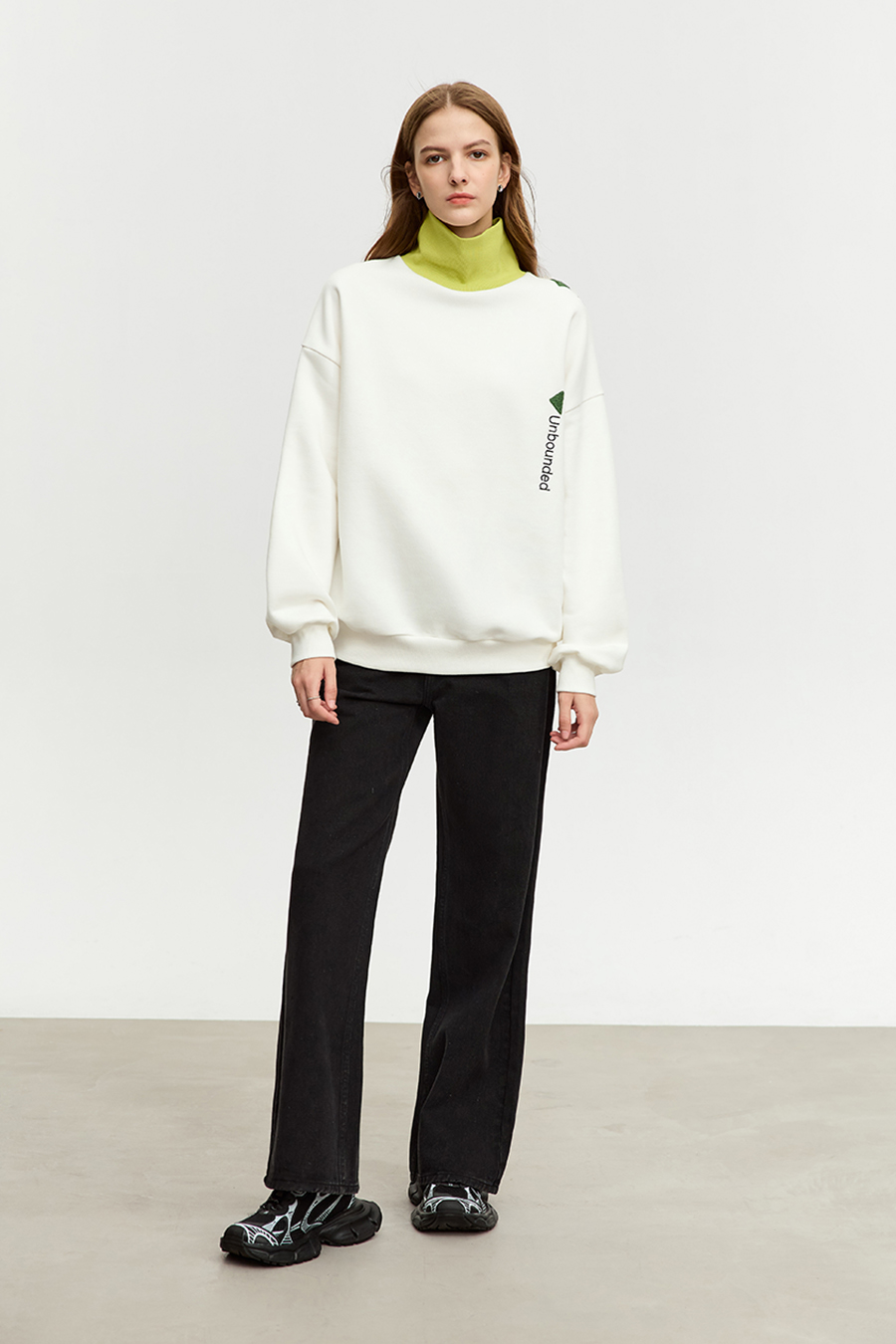 Loose Drop-shoulder Fleece Sweatshirt