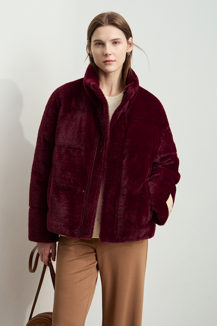 Plush - textured Down Jacket|AMII-AMII.com