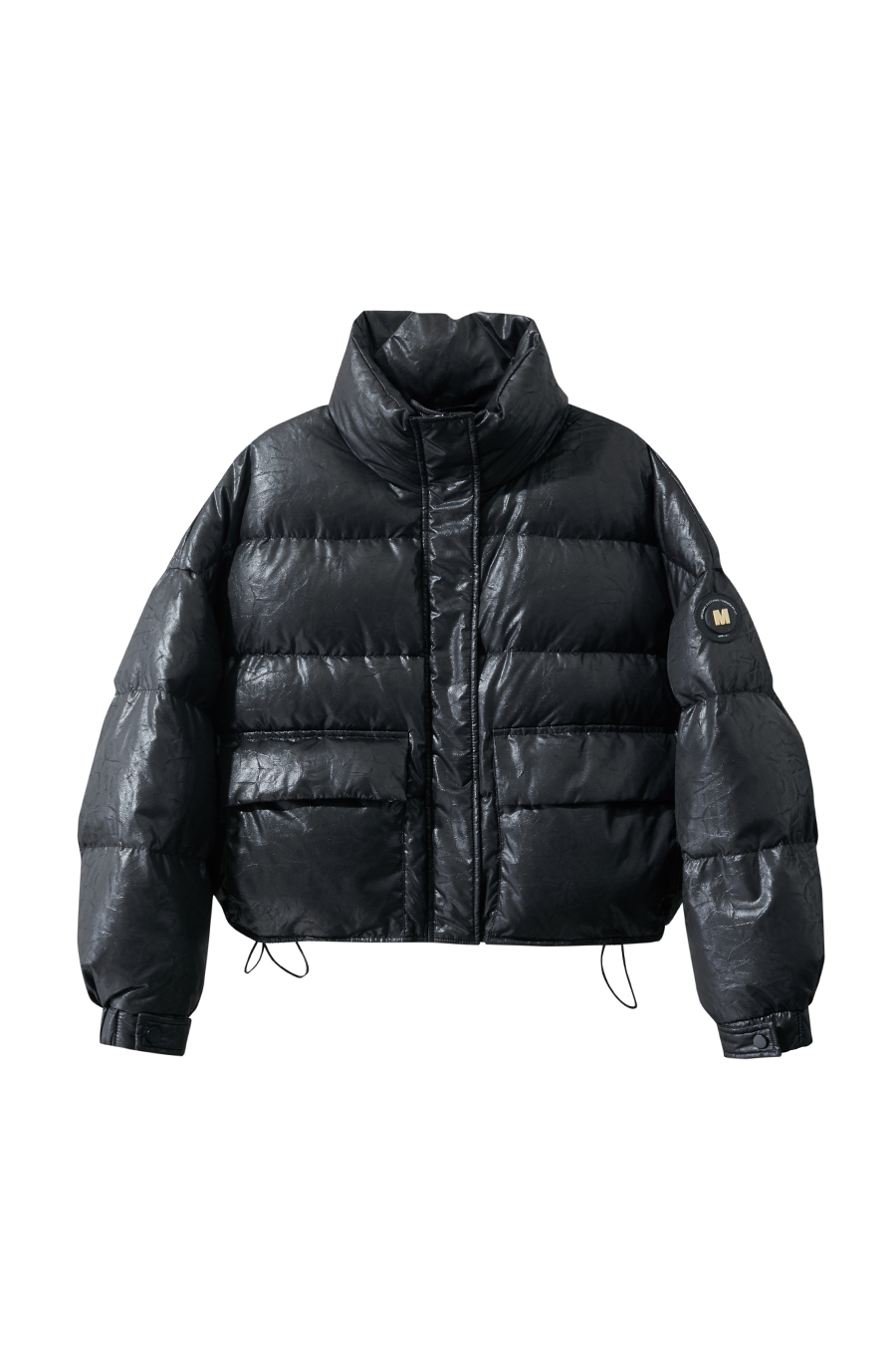 Ultra - loose Faux Leather Down Jacket|AMII-AMII.com